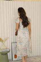 Valerie Floral Midi Dress (Cream)
