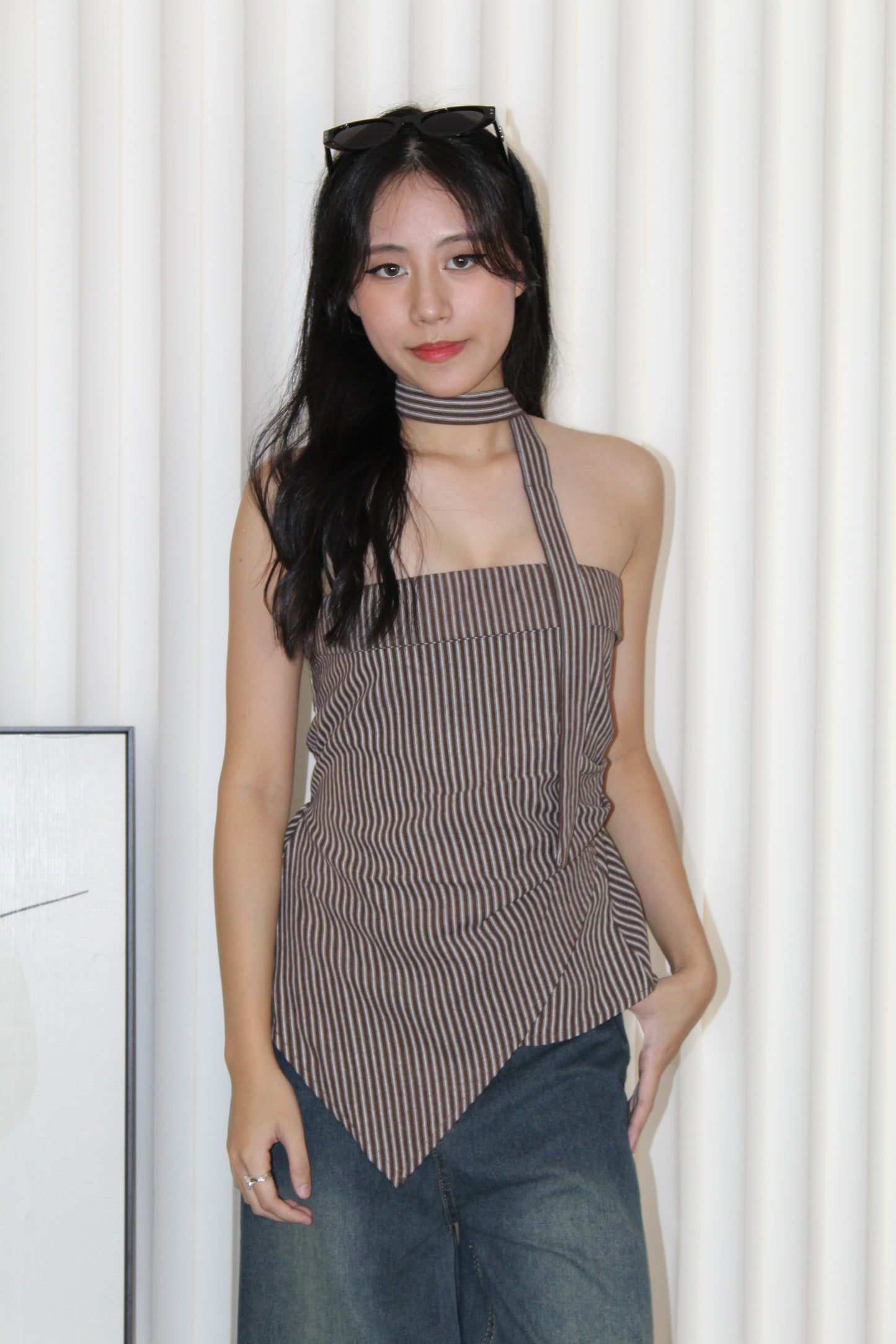 Remedy Stripes Tube Top (Brown)