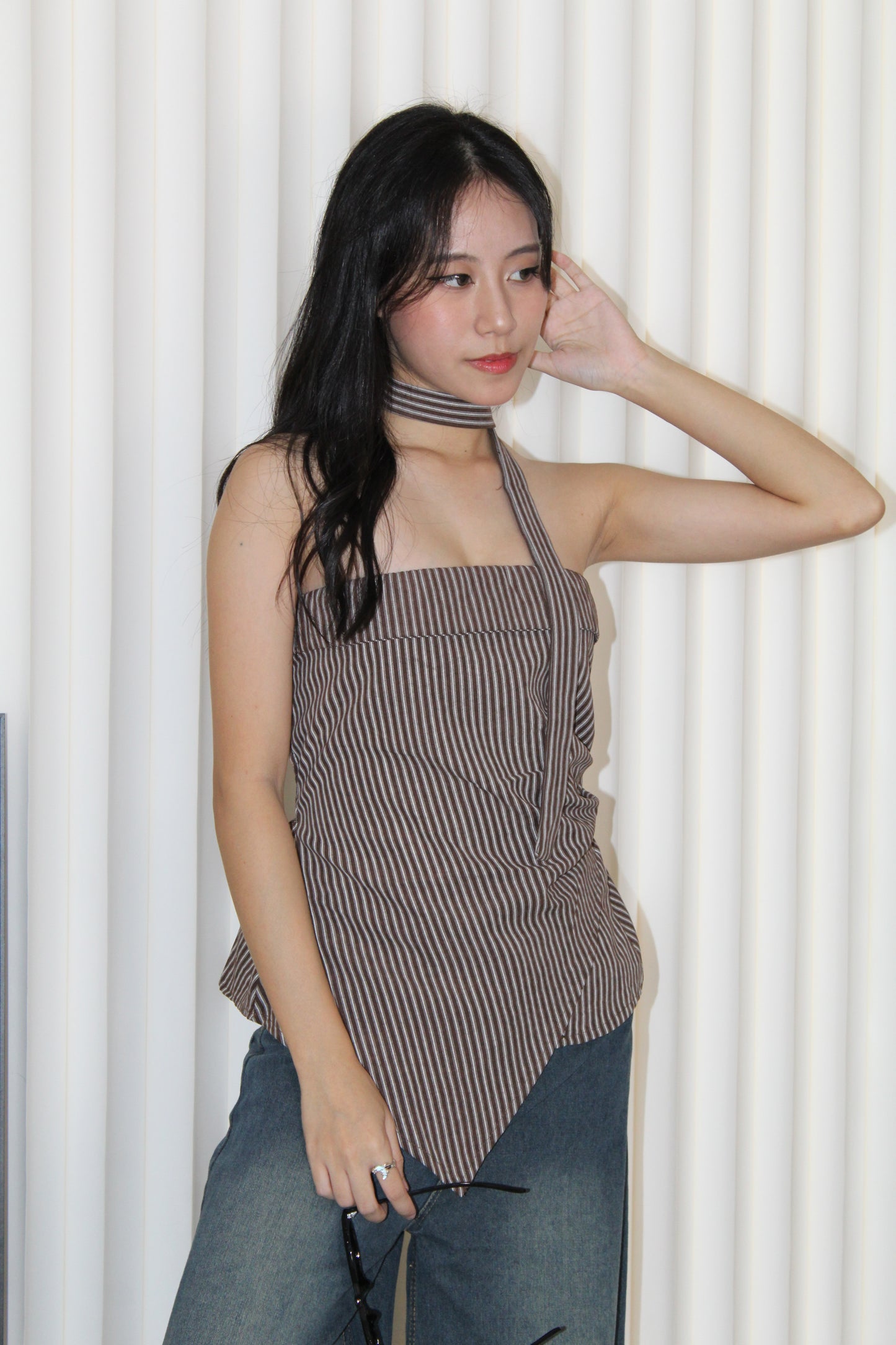 Remedy Stripes Tube Top (Brown)