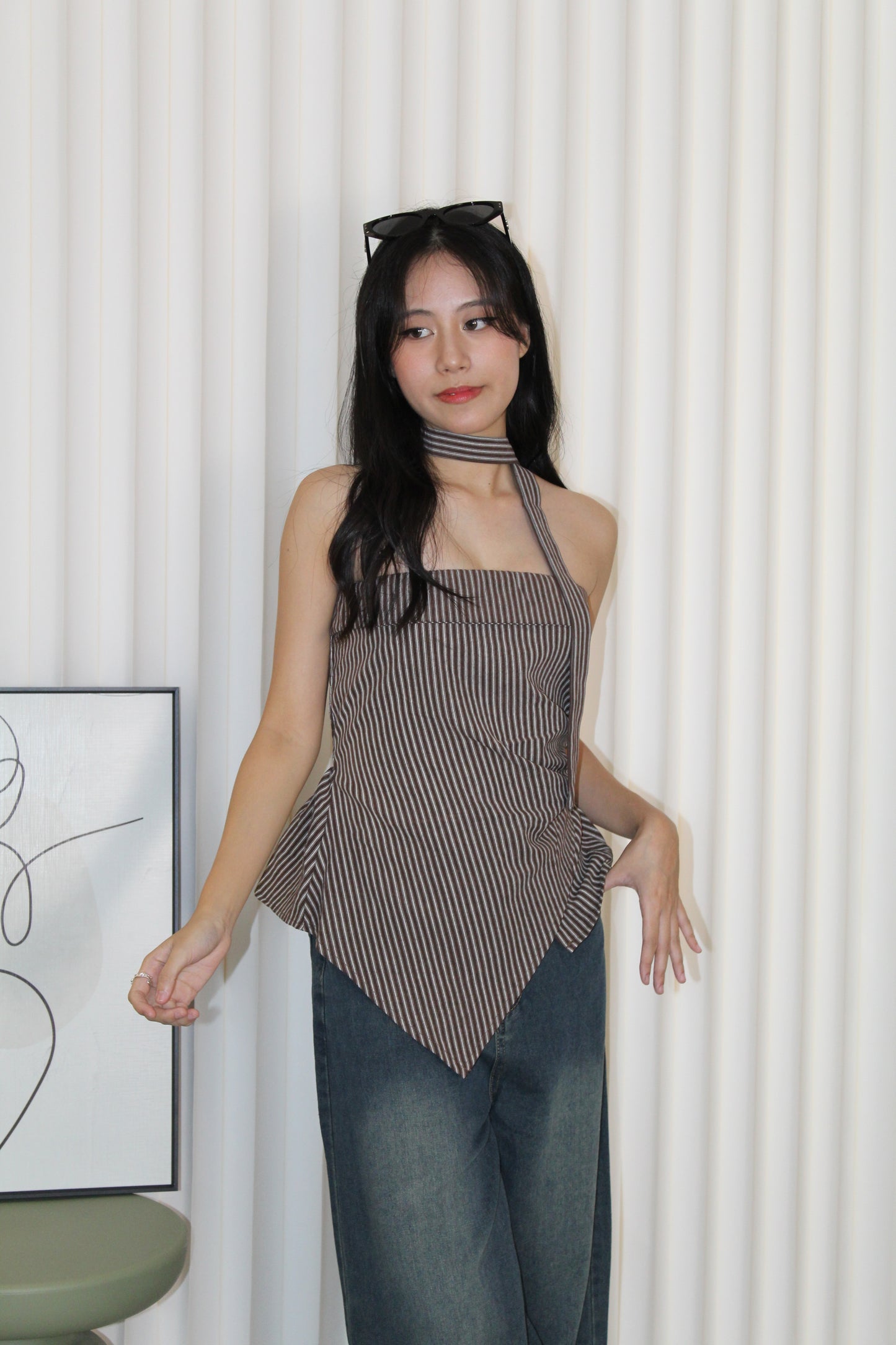 Remedy Stripes Tube Top (Brown)