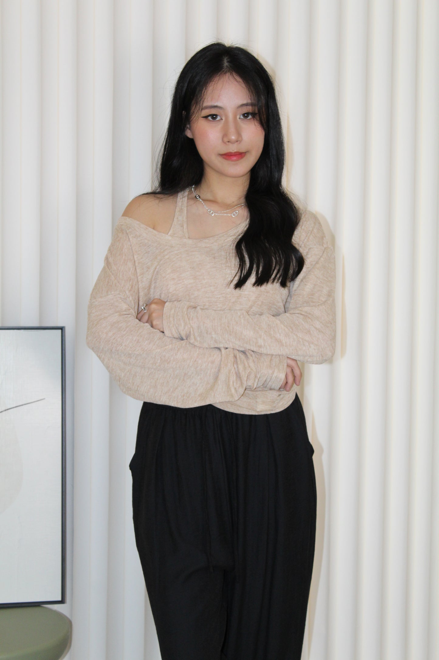 Amelia Two Piece Top (Khaki)