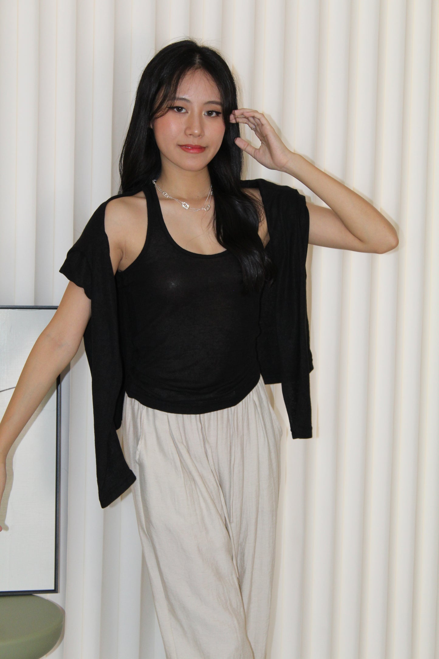 Amelia Two Piece Top (Khaki)