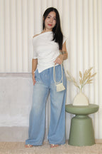 Yelena Soft Denim Pants (Light Blue)