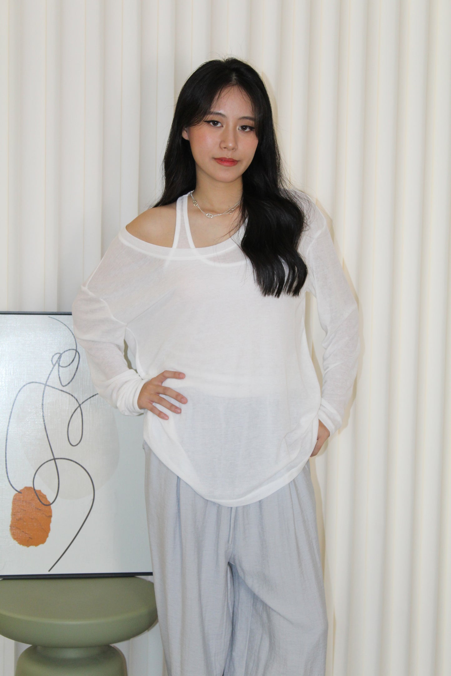 Amelia Two Piece Top (Khaki)