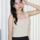 Angie Square Neck Knit Top (Blue)