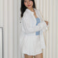Zeriah Button Up Blouse Top (White)