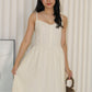 Hazel Eyelet Midaxi Dress (Cream)