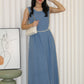 Daisy Straight Maxi Dress (Blue)
