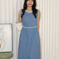 Daisy Straight Maxi Dress (Blue)