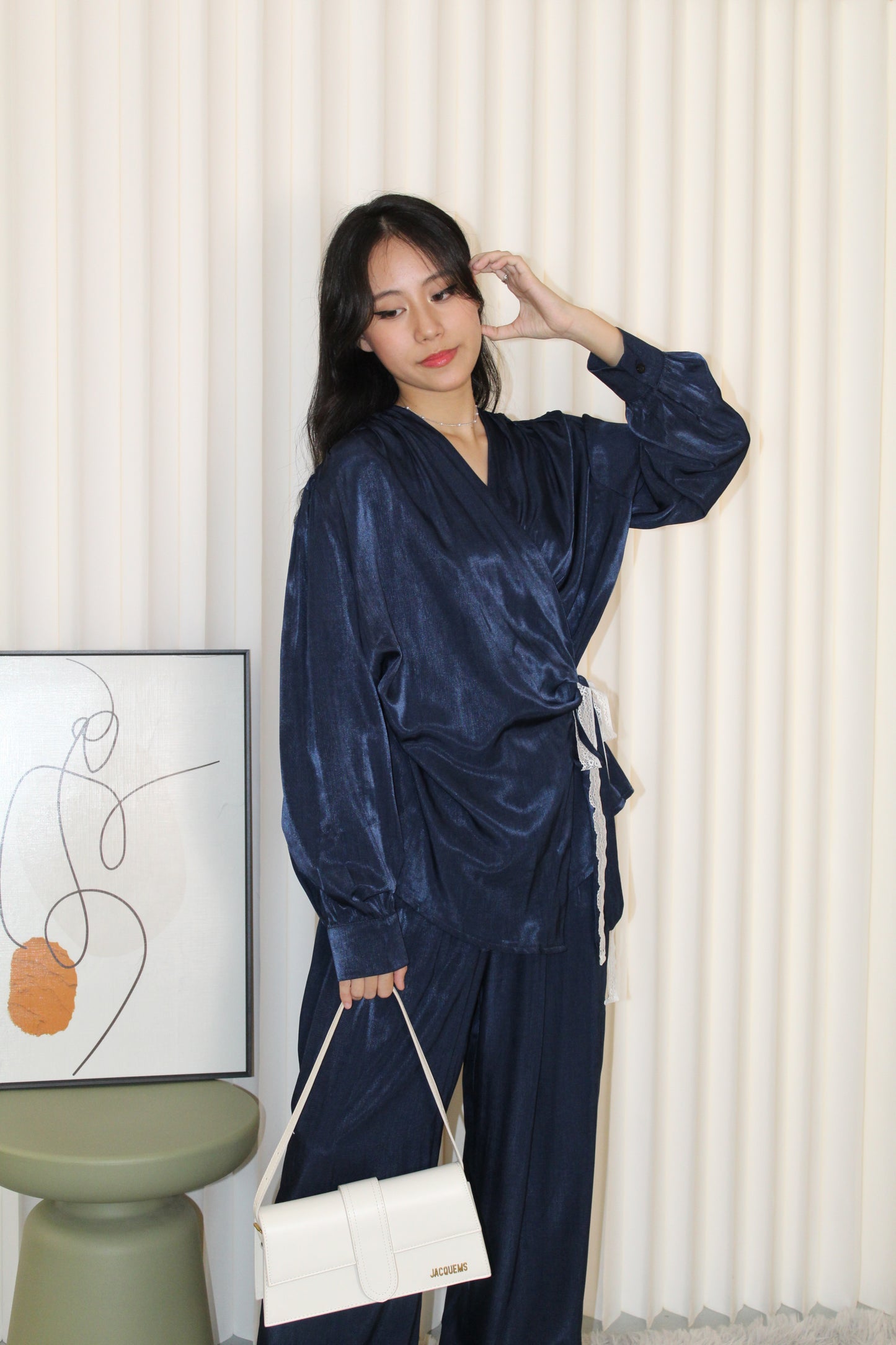 Ainsley Two Piece Pants Set (Blue)