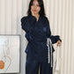 Ainsley Two Piece Pants Set (Blue)