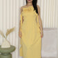 Ella Halter Ruffle Midaxi Dress (Yellow)