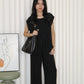 Azura Stripes Two Piece Set (Black)