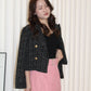 Sherlyn Tweed Skorts With Belt (Pink)