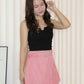 Sherlyn Tweed Skorts With Belt (Pink)