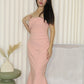 Mindy Fish Tail Midi Tube Dress Premium (Pink)