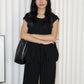 Azura Stripes Two Piece Set (Black)