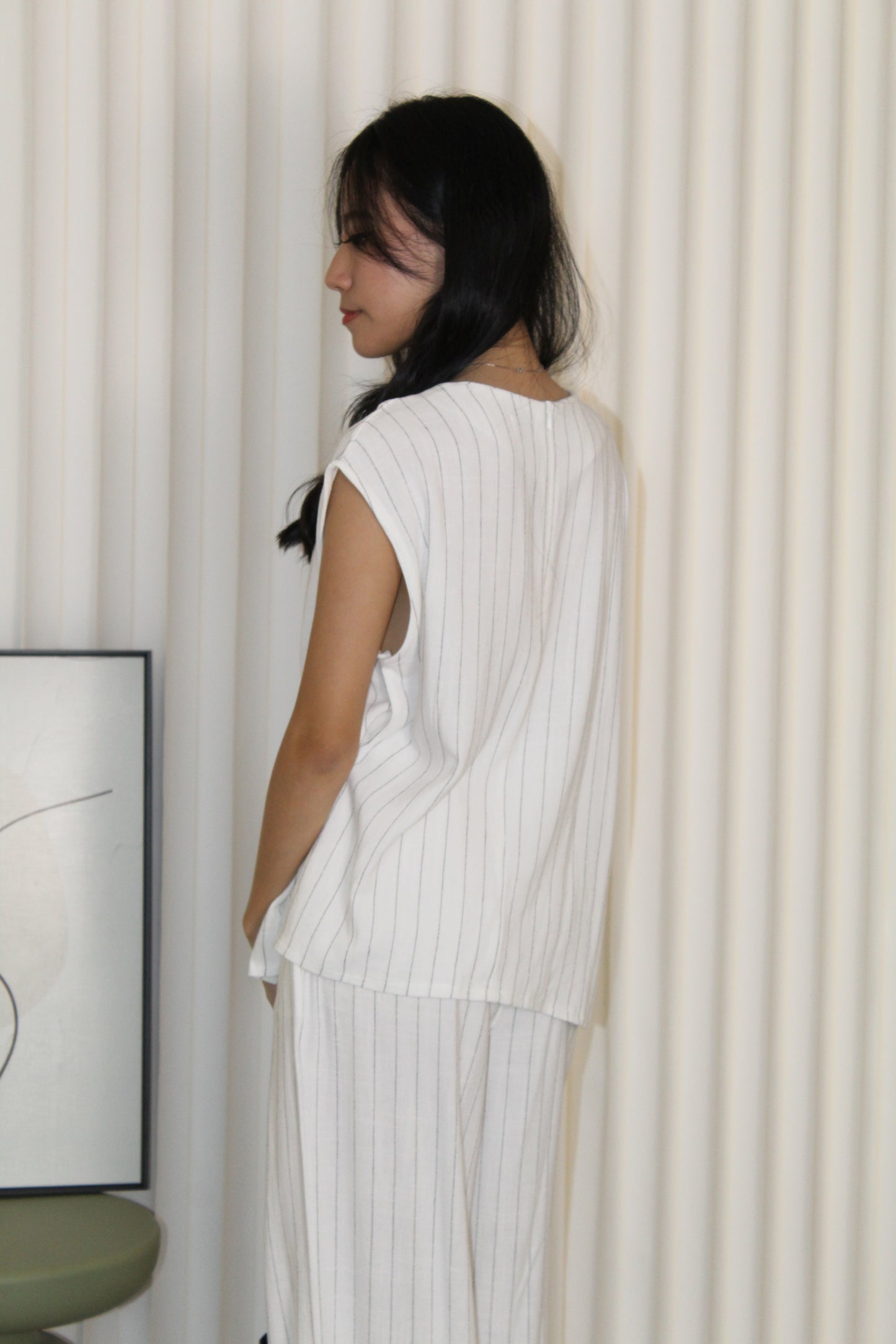 Azura Stripes Two Piece Set (Black)