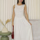 Darlene Flare Midaxi Dress (White)