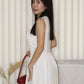 Darlene Flare Midaxi Dress (White)