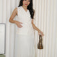 Michelle Vest Two Piece Skirt Set (Khaki)