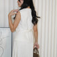 Michelle Vest Two Piece Skirt Set (Khaki)