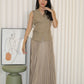 Michelle Vest Two Piece Skirt Set (Khaki)