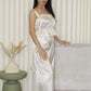 Isabella Two Piece Satin Set (Cream)