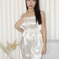 Isabella Two Piece Satin Set (Cream)