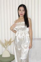 Isabella Two Piece Satin Set (Blue)