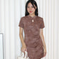 Presley Mini Cheongsam (Brown)