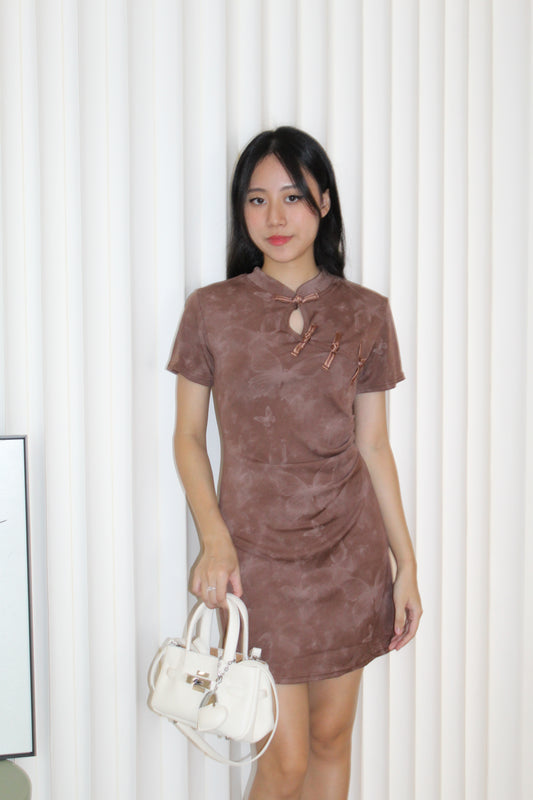 Presley Mini Cheongsam (Brown)