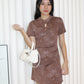 Presley Mini Cheongsam (Brown)