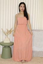 Annette Layered Maxi Dress (Pink)