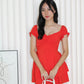 Clara Puffy Romper (Red)