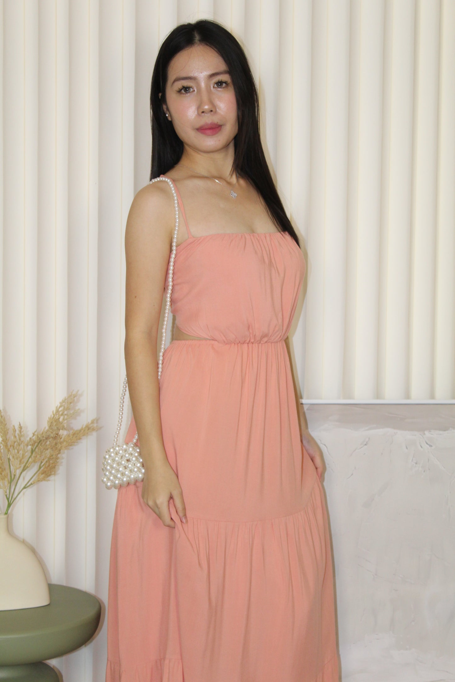 Annette Layered Maxi Dress (Pink)