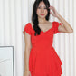 Clara Puffy Romper (Red)