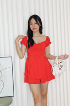 Clara Puffy Romper (Red)