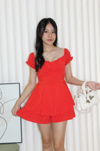 Clara Puffy Romper (Red)