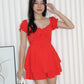 Clara Puffy Romper (Red)