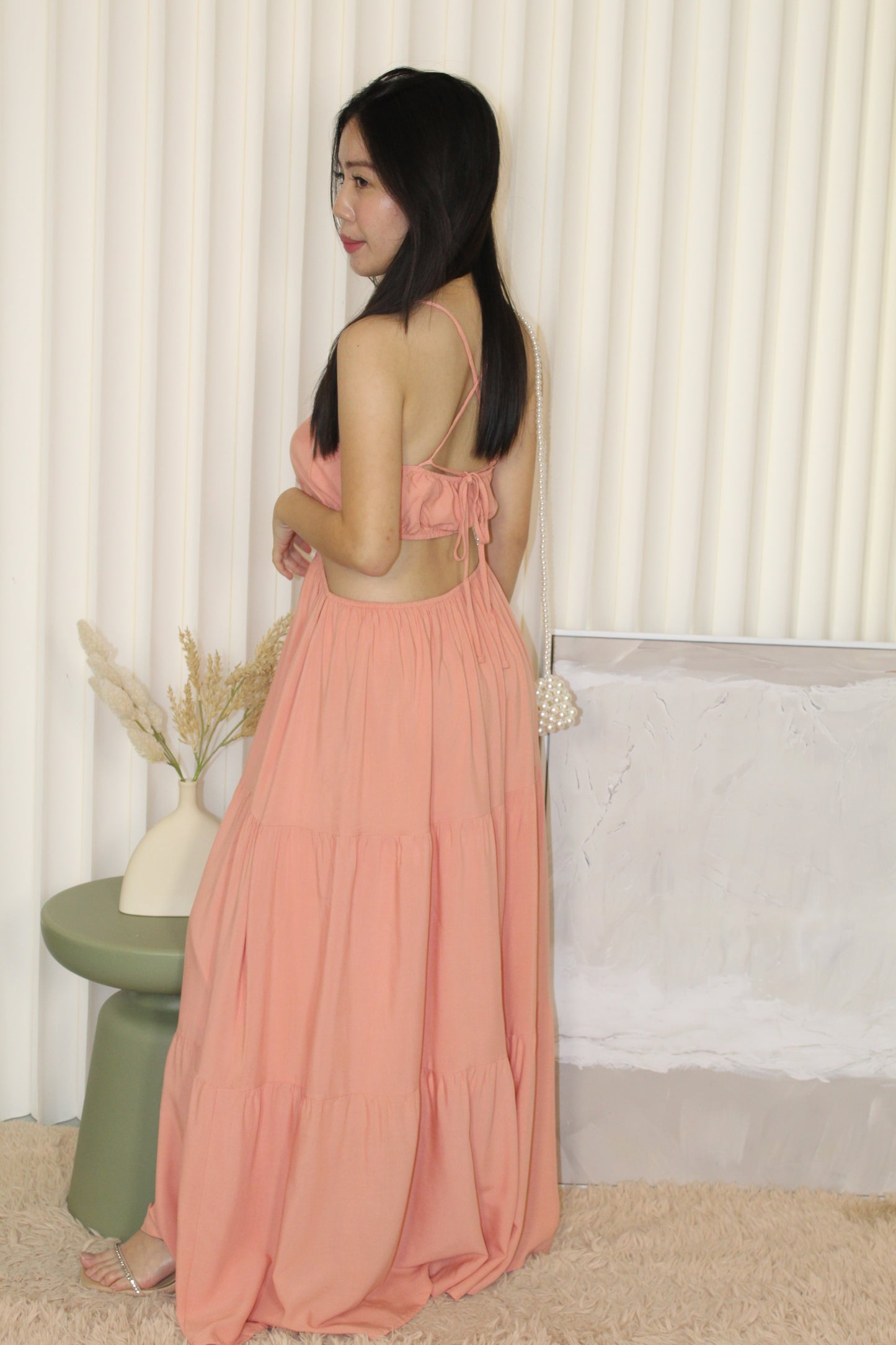 Annette Layered Maxi Dress (Pink)