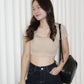 Patricia Padded Crop Top (Grey)
