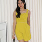 Emma Pleated Romper (Yellow)