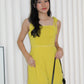 Emma Pleated Romper (Yellow)