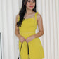 Emma Pleated Romper (Yellow)