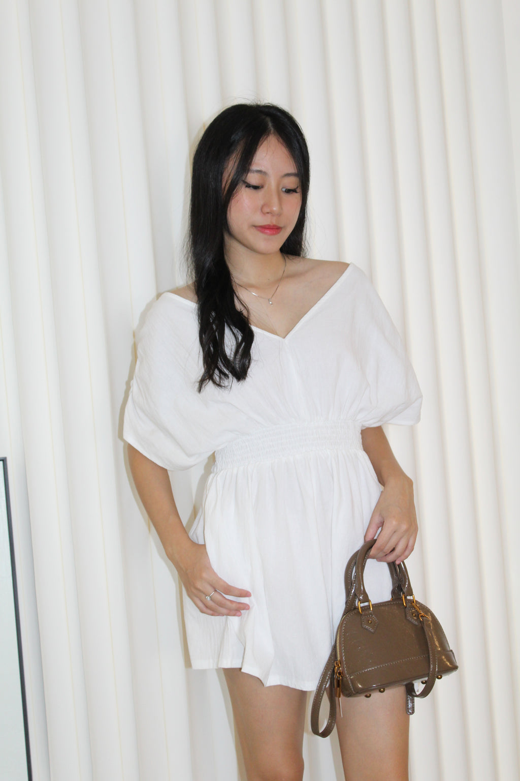 Jasper Casual Romper (White)