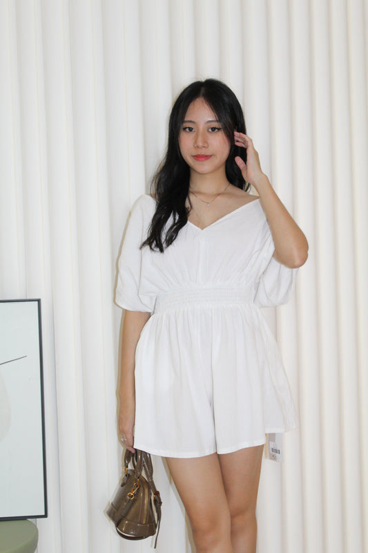Jasper Casual Romper (White)