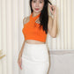 Jenny Halter Crop Top (Orange)