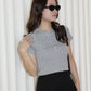 Connie Cotton Button Top (Grey)