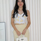 Willow Floral Crop Top (White)